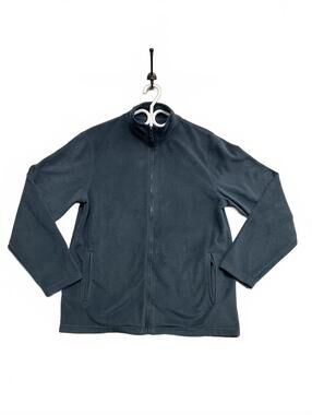 F&F Florence & Fred Navy Blue Full Zip Fleece Jacket Size Medium Like New